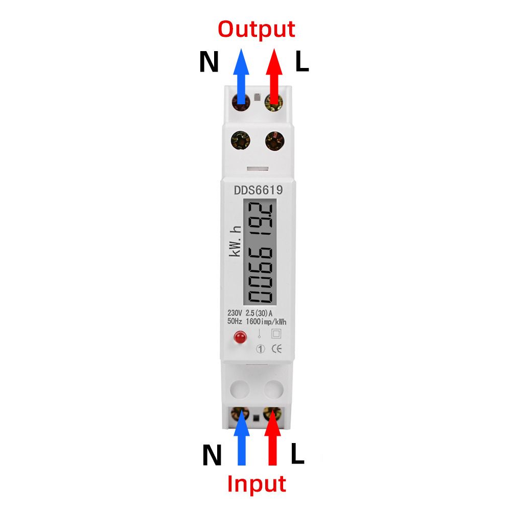 AC Digital Wattmeter Power Meter Electricy Consumption Energy Meter EU Plug Socket Power Kilowatt Wattage Electricity Meter