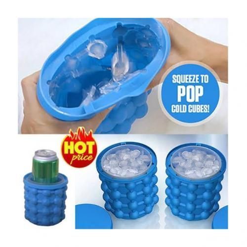 Ice Cube Maker Genie - Silicone Ice Bucket