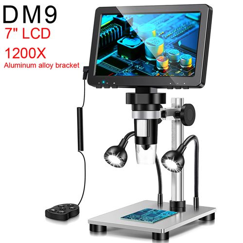 Hot Microscope 1200X Adjustable LCD Display 12MP USB Digital Microscope Soldering Electronic PCB  Continuous Tool
