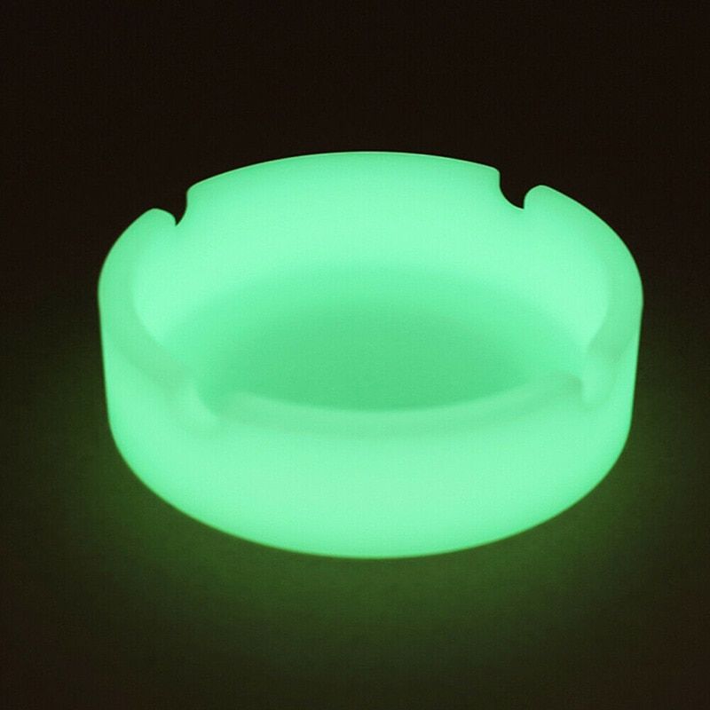 Glow In The Dark Luminous Silicone Soft Ashtray For Smoking E Cigar Weed Accessories Ashtray For Home Desk Accessories