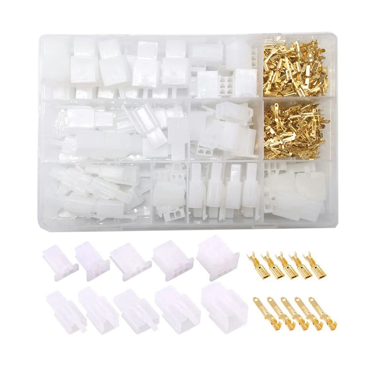 380PCS Terminal 28mm 2P3P4P6P Fixed Hook Male Female Terminals