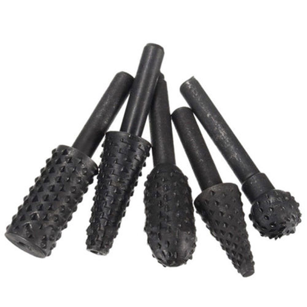 5pcs 1 4 Inch Shank Rotary Burr Wood Carving File Rasp