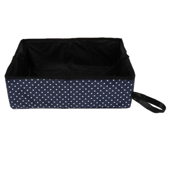 Foldable Pet 15kg Cat Kitten Litter Poop Pan, Tran, Box Dark Blue