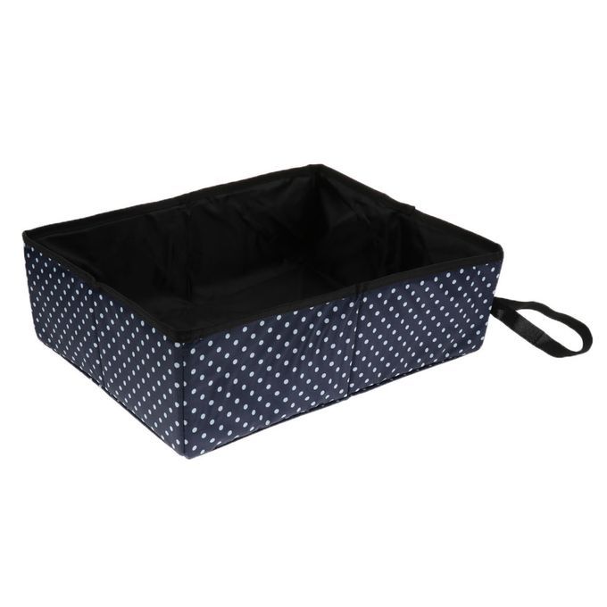 Foldable Pet 15kg Cat Kitten Litter Poop Pan, Tran, Box Dark Blue