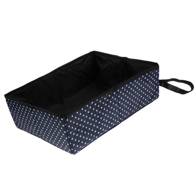 Foldable Pet 15kg Cat Kitten Litter Poop Pan, Tran, Box Dark Blue