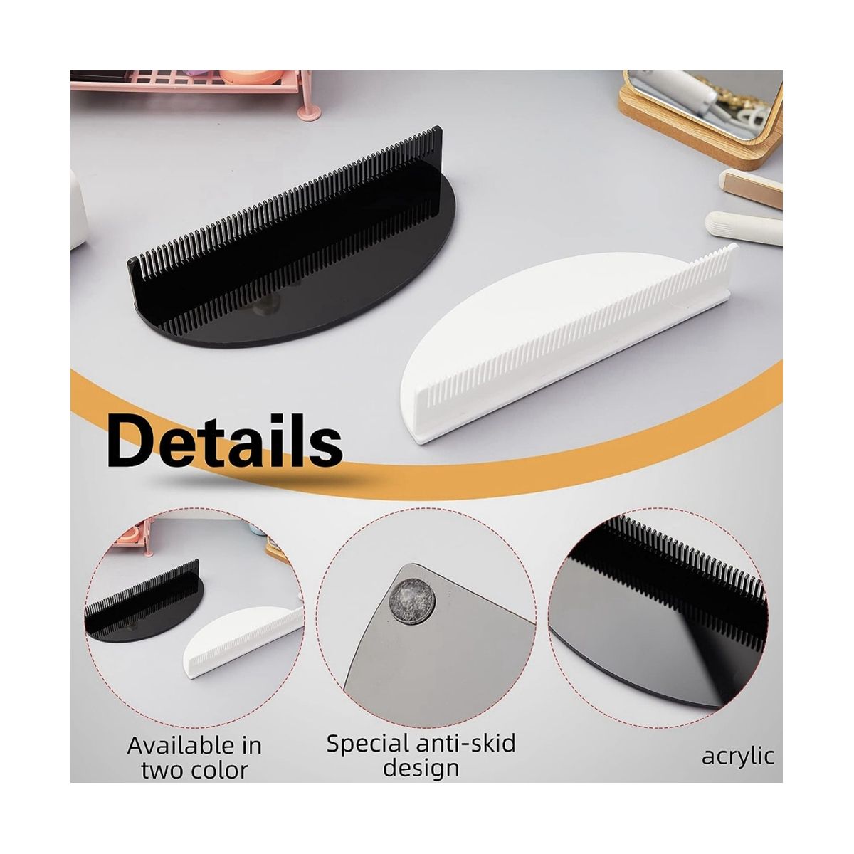 2 Pcs Hair Extension Holder Acrylic Hair Color Rack Display Hair Extensions Stand Organizer Portable Storage Wig Holder
