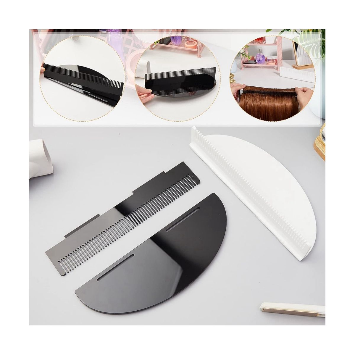 2 Pcs Hair Extension Holder Acrylic Hair Color Rack Display Hair Extensions Stand Organizer Portable Storage Wig Holder