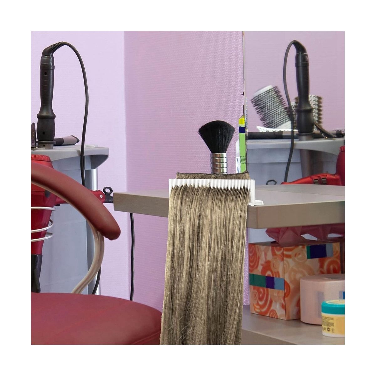 2 Pcs Hair Extension Holder Acrylic Hair Color Rack Display Hair Extensions Stand Organizer Portable Storage Wig Holder