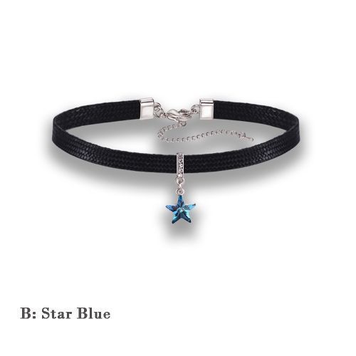 Ladies Necklace Black Neckband Clavicle Chain Women's Personality Choker B