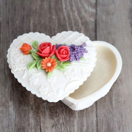 DIY Heart Shaped Rose Gift Box Handmade Chocolate Silicone