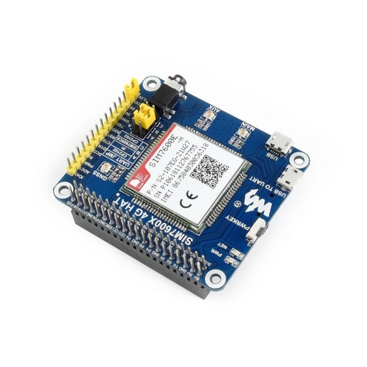 4G / 3G / 2G / GSM / GPRS / GNSS HAT For Raspberry Pi