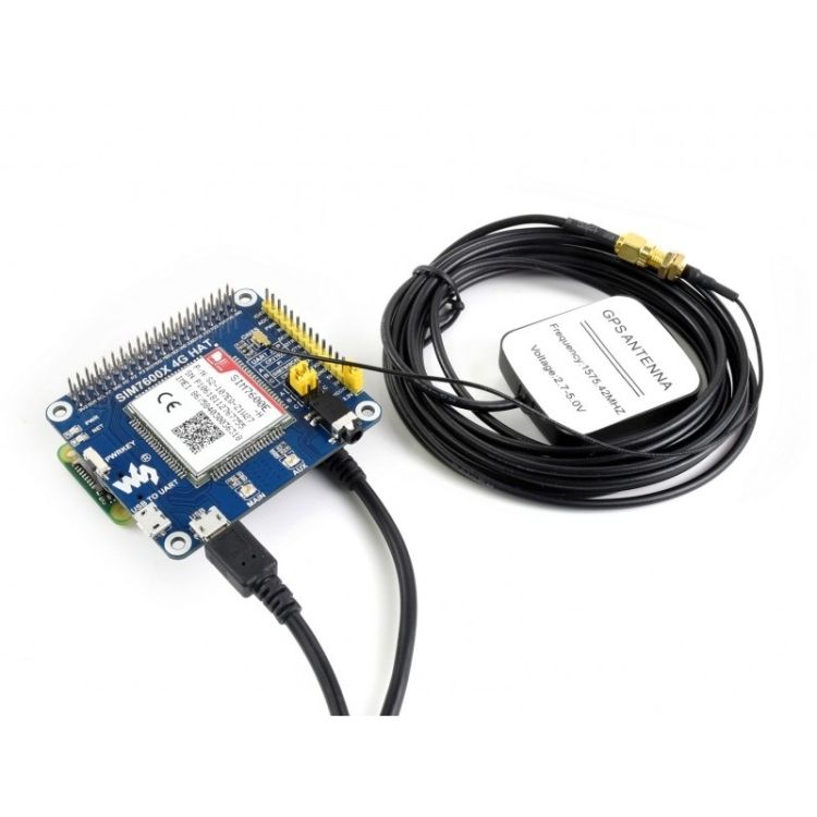 4G / 3G / 2G / GSM / GPRS / GNSS HAT For Raspberry Pi