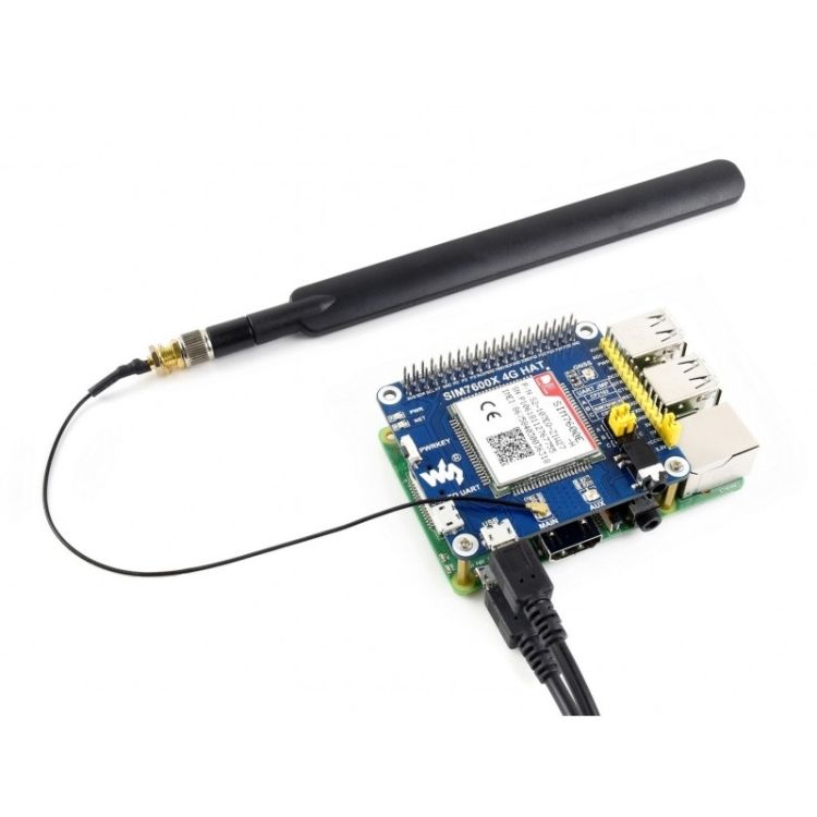 4G / 3G / 2G / GSM / GPRS / GNSS HAT For Raspberry Pi