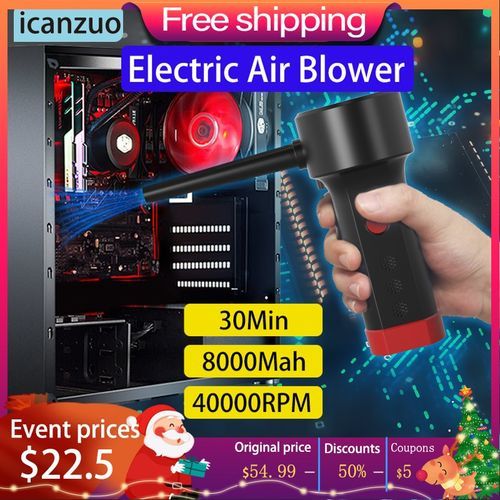 Electric Air Blower For Computer Cleaner,Cordless Air Duster,Replaces Compressed Air Can,Handy Dust For PC Keyboard Cleaning-Air Blower Red