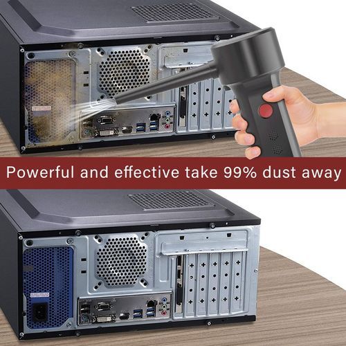 Electric Air Blower For Computer Cleaner,Cordless Air Duster,Replaces Compressed Air Can,Handy Dust For PC Keyboard Cleaning-Air Blower Red