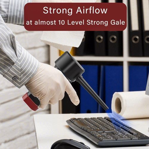 Electric Air Blower For Computer Cleaner,Cordless Air Duster,Replaces Compressed Air Can,Handy Dust For PC Keyboard Cleaning-Air Blower Red