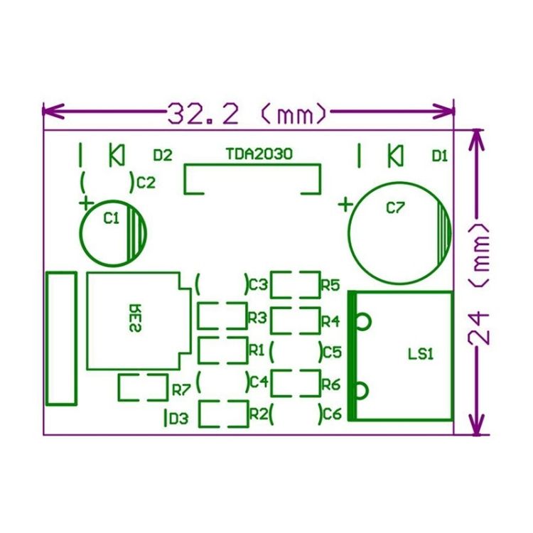 5 PCS TDA2030A Power Amplifier Board Module