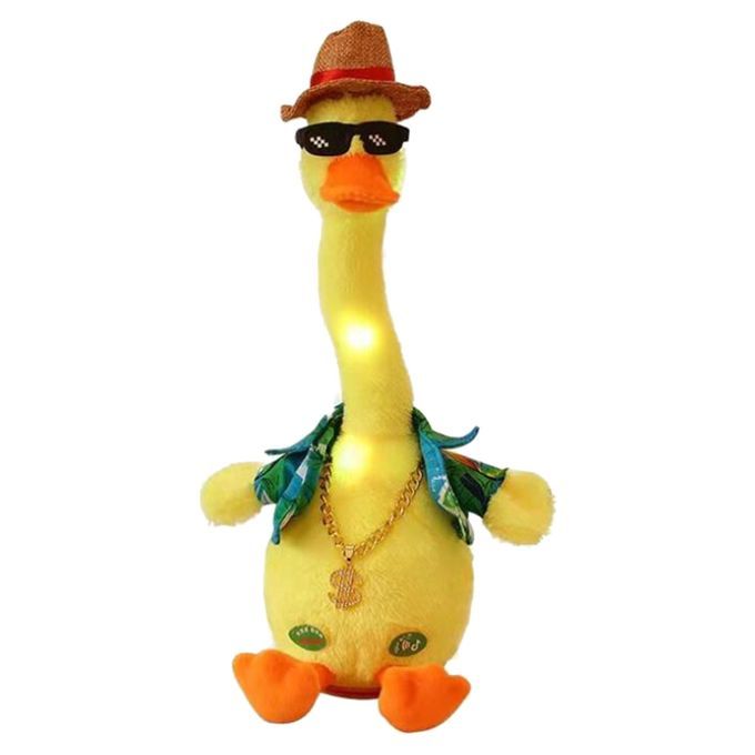 Electric Dancing Talking Duck Plush Toy Swing Animal B English Battery