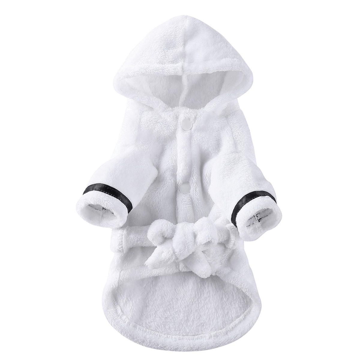 Puppy Bathrobe Super Absorbent Drying Towel Sleepwear-White