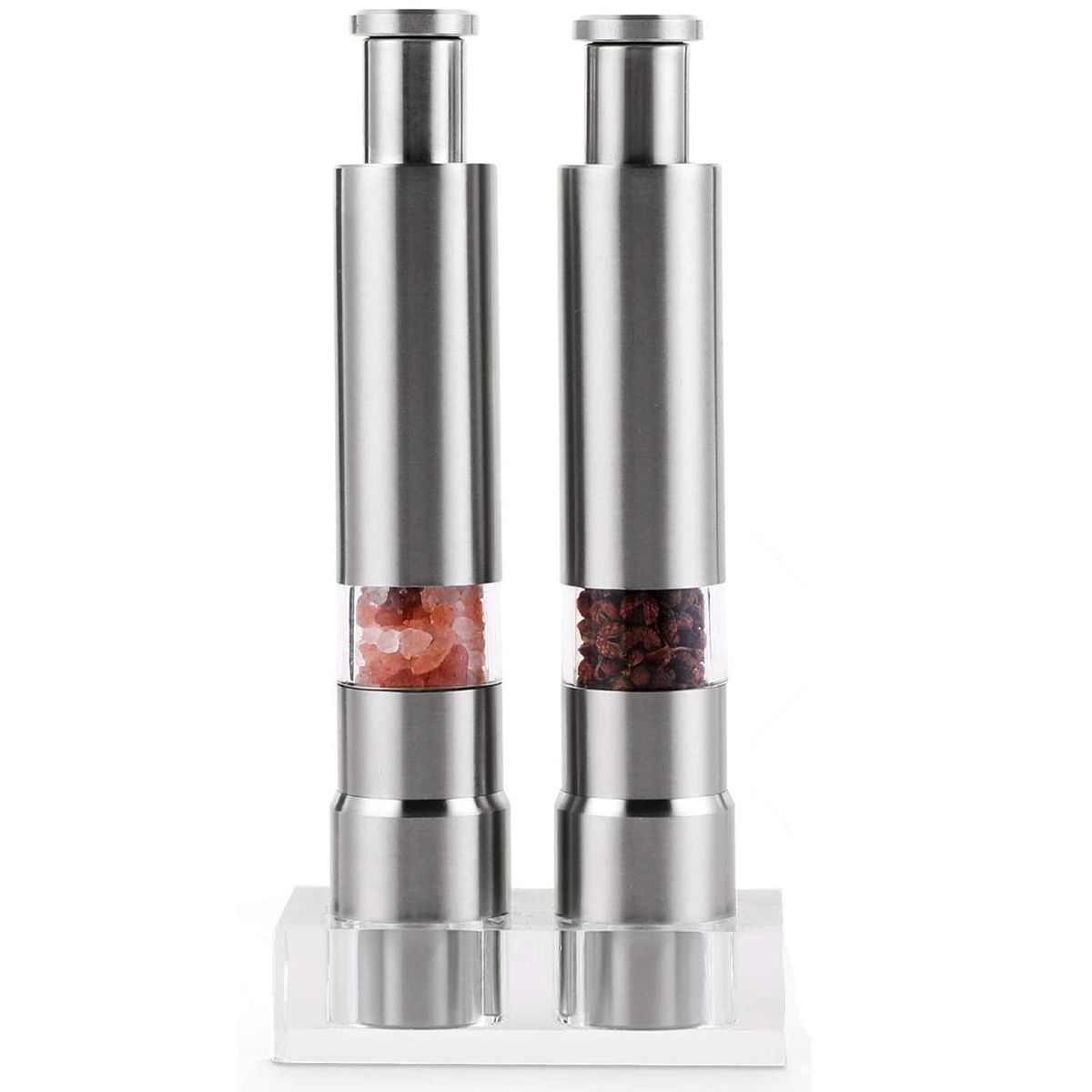 Salt and Pepper Grinder Set of 2, Pepper Mill Stainless