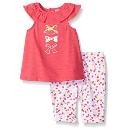 Baby Girls' 2 Piece Set Top And Legging-bubble Gum
