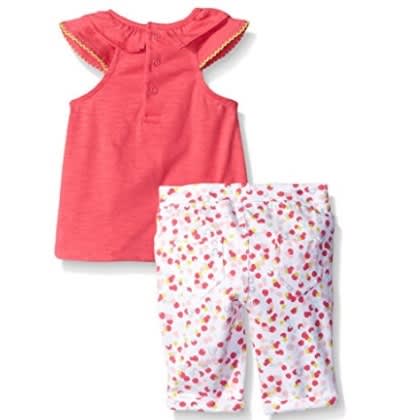Baby Girls' 2 Piece Set Top And Legging-bubble Gum