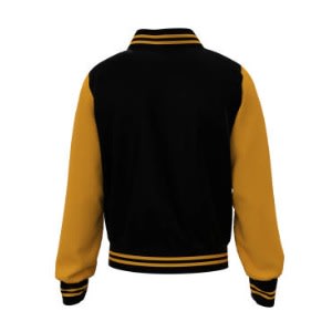 Correctshapers Baseball Varsity Jacket -Black And Yellow