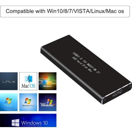 USB 3.0 To Ngff M2 SSD Storage Case