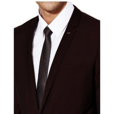 Fitted Men's Suit - Dark Brown