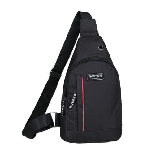 Stylish Chestbag/pu Leather Satchel Bag-Black