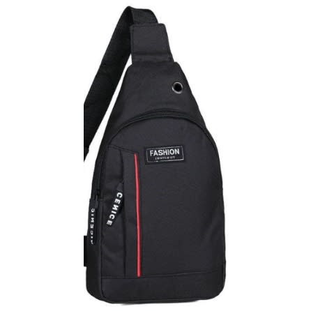 Stylish Chestbag/pu Leather Satchel Bag-Black