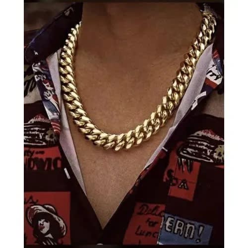 Prong Cuban Link Choker - Gold
