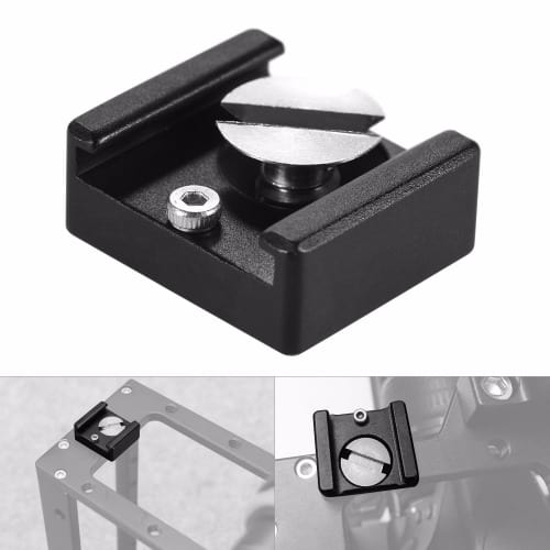 Cold Shoe Mount Adapter Base Bracket with 1/4