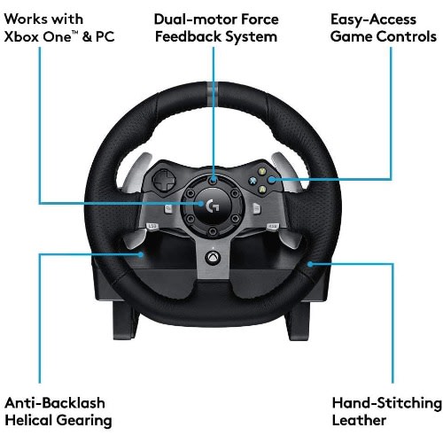 G920 Dual-motor Feedback Driving Force Racing Wheel With Responsive Pedals For Xbox One
