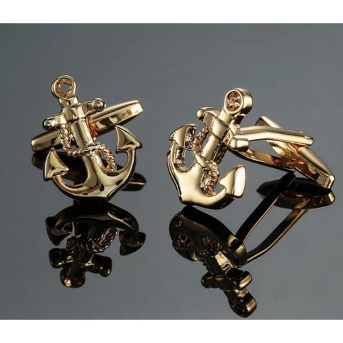 Anchor Cufflinks - Gold