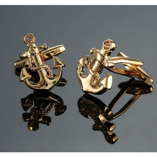 Anchor Cufflinks - Gold