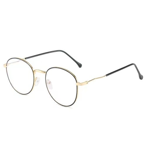 Anti Blue Ray Computer Glasses - Black & gold Frame
