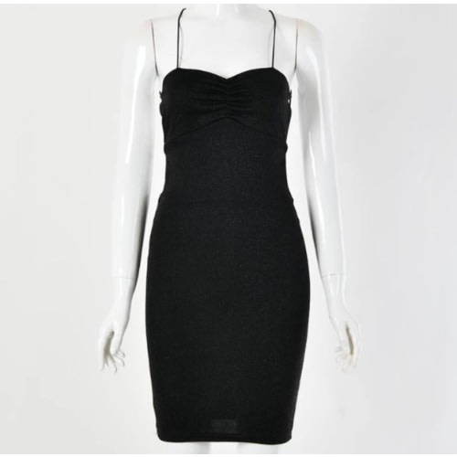 Bodycon Shiny Dress - Black