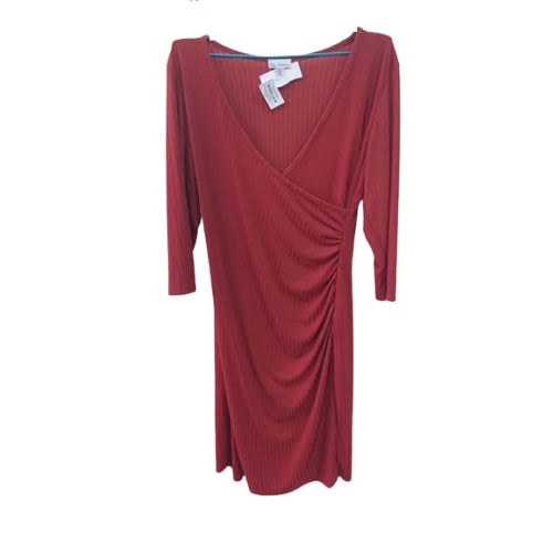 Ruffled Side Long-sleeved Dress