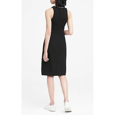 Stretch Racer Neck Sheath Dress