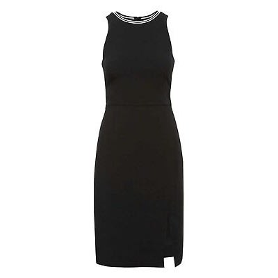 Stretch Racer Neck Sheath Dress
