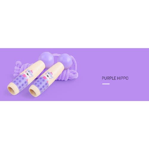 Wooden Skipping Or Jumping Rope - Purple - 3meters