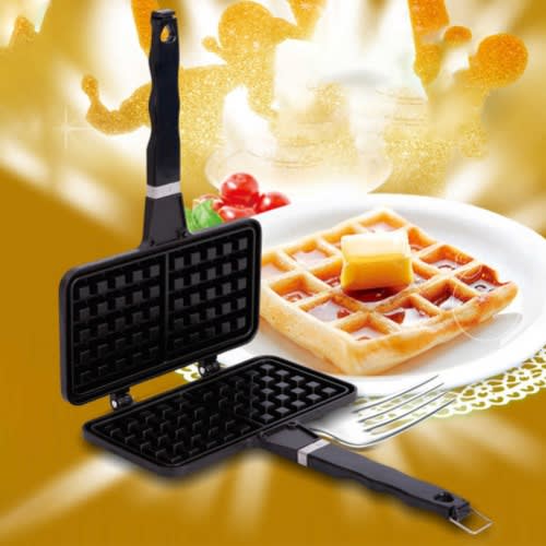 Black Double-sided Non-stick Waffle Maker Mold Pan