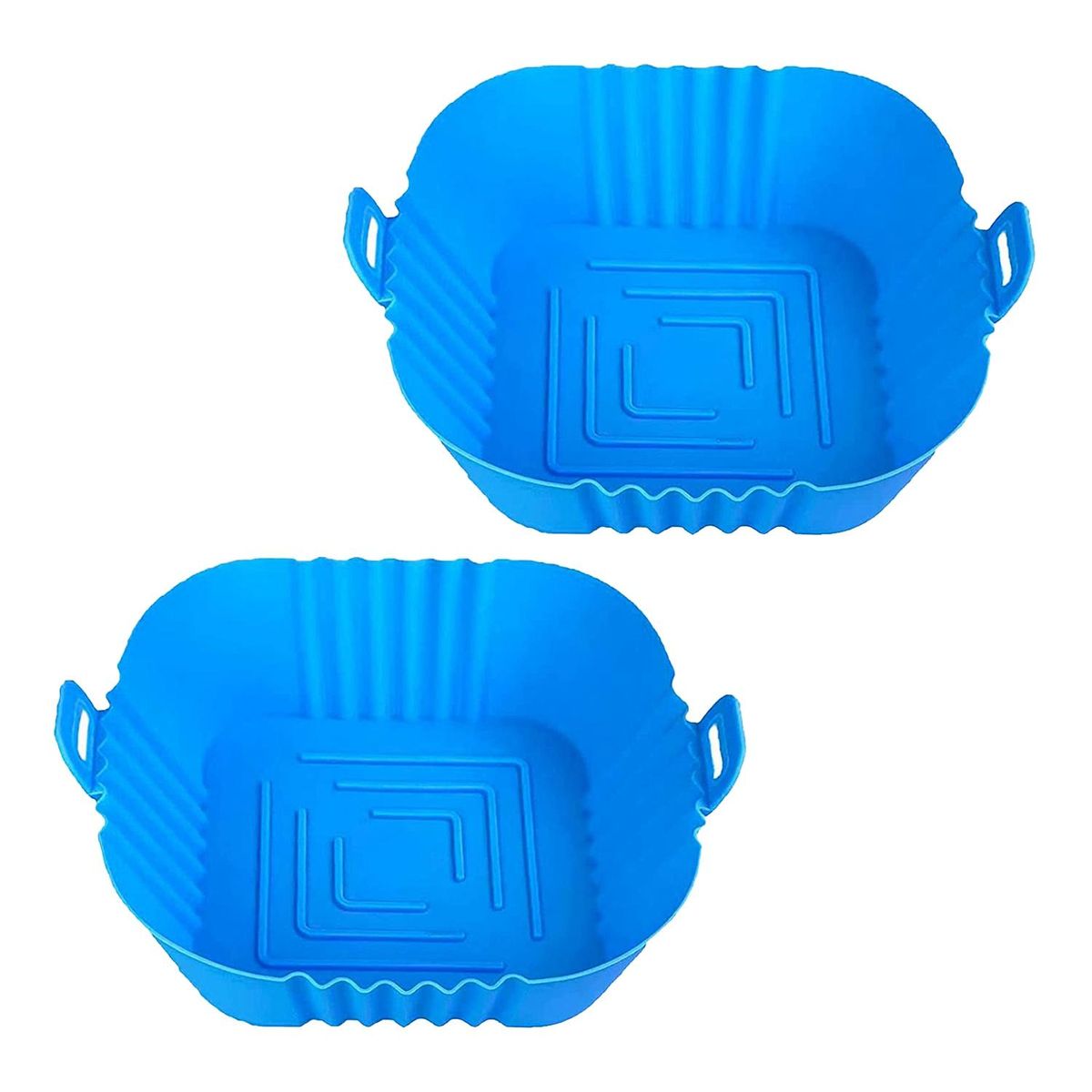 Silicone Pot 85Inch Reusable Liners Square Accessories Silicone 2 x Blue