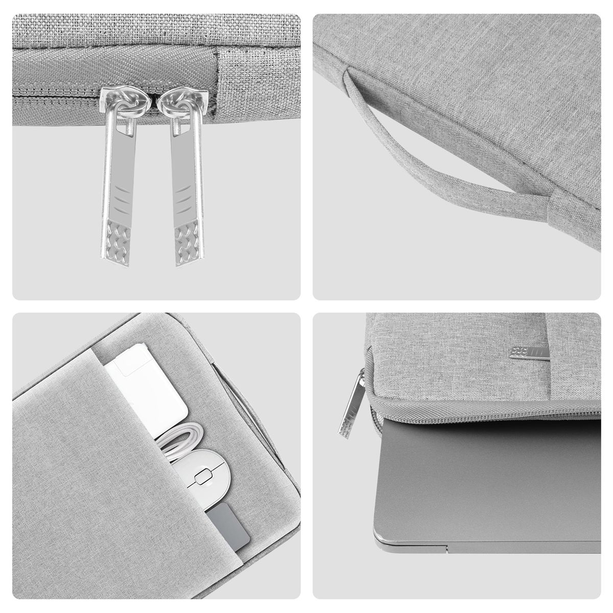 Laptop Sleeve Briefcase Bag With Handle For 14-15 Inch Laptop(Grey)