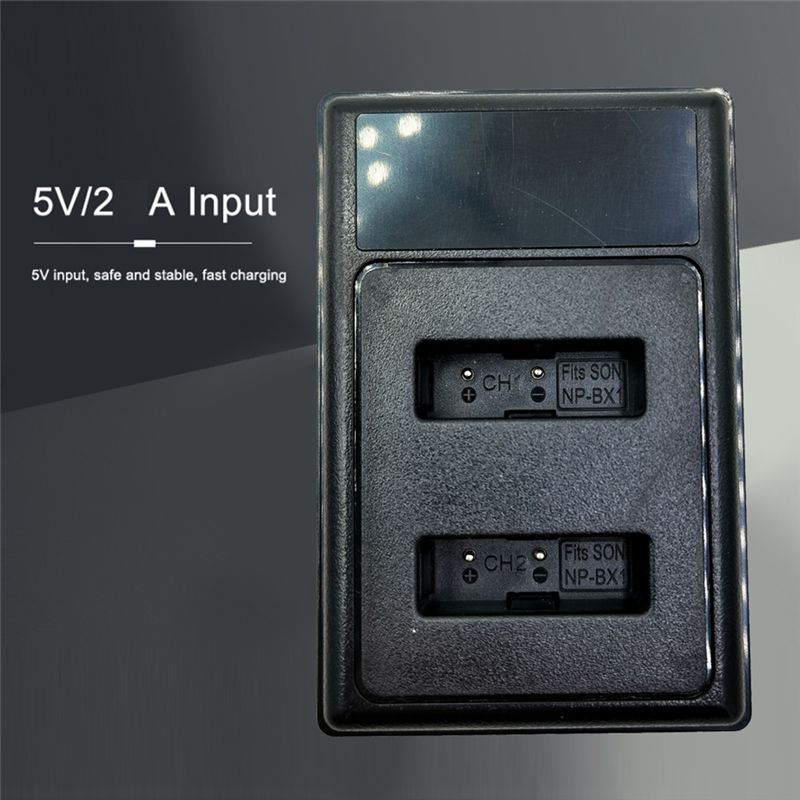 NP-BX1 LCD Dual USB Battery Charger for Sony Camera H400
