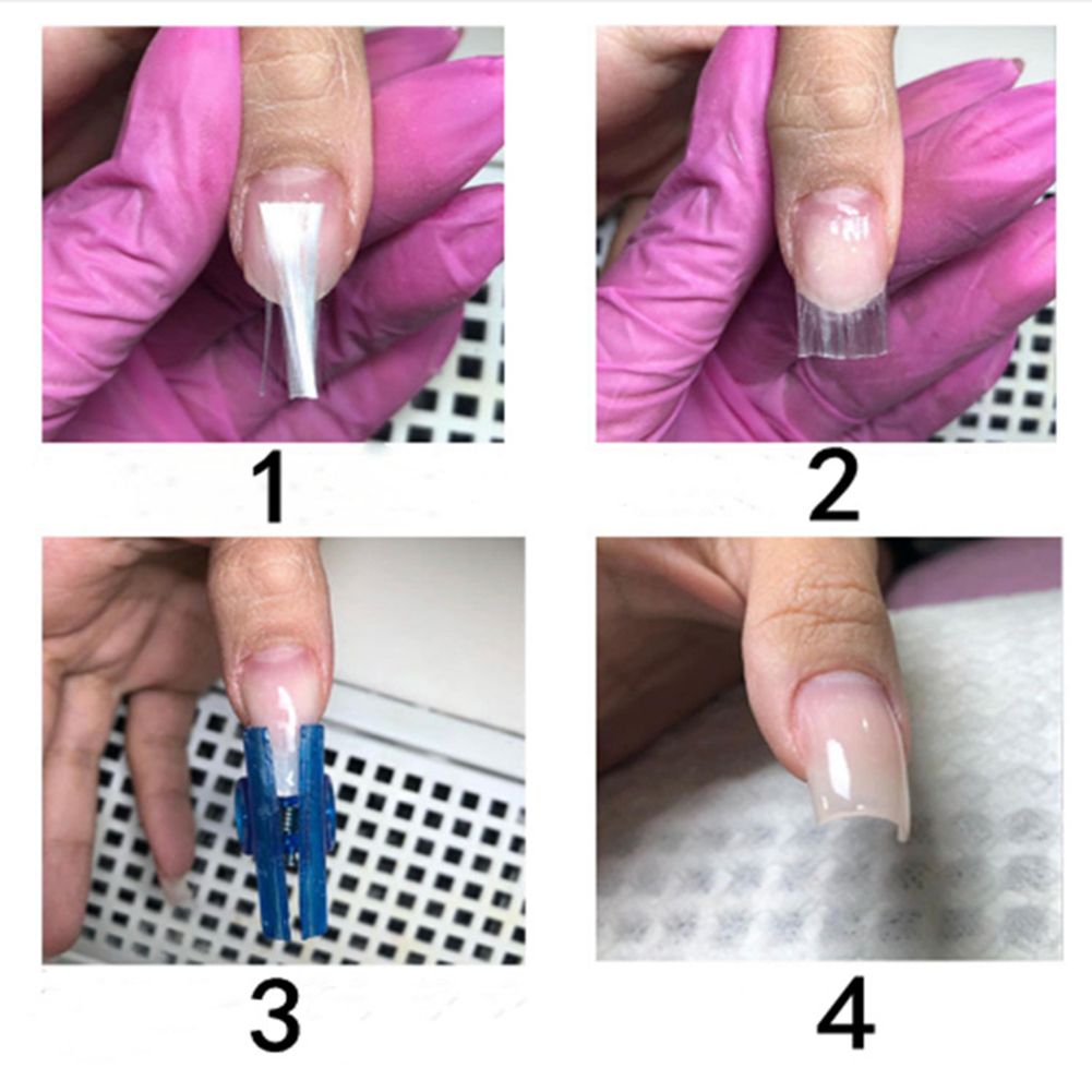 4Pcs Nail Extension Tips Holder Shaping Clip Fibernails-