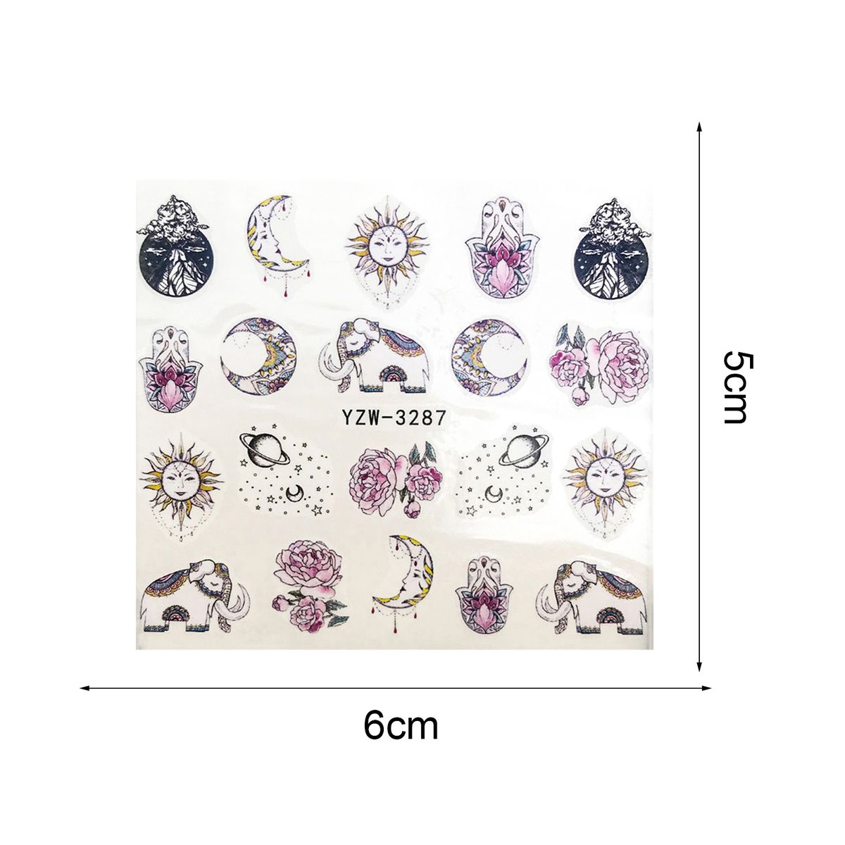 Nail Sticker Artistic Design Nail Decoration Vibrant Colors-