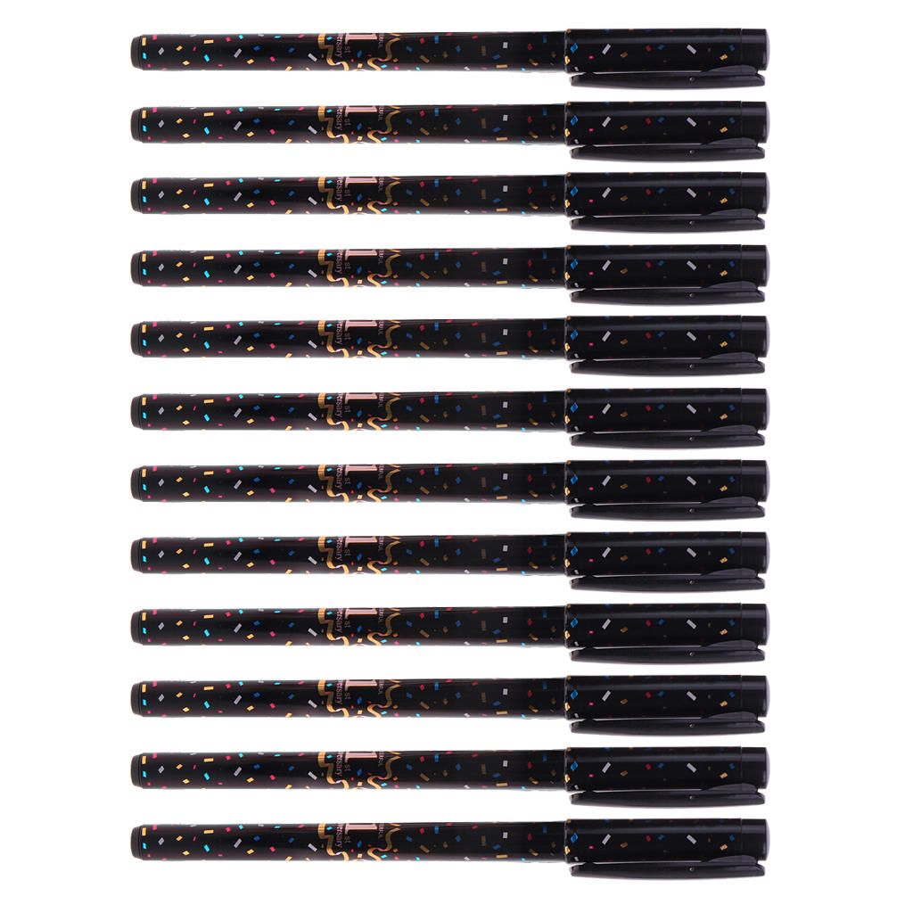 12 Pieces Black Ink Fine Point 0.5mm  Pen  Ink Pens Stationery