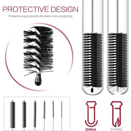 10PCS Long Straw Brush Nylon Pipe Tube Cleaner 20cm 3MM-25MM